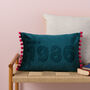 Personalised 40th Birthday Velvet Cushion, thumbnail 2 of 12