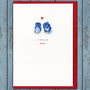 Penguin Anniversary Or Pick Your Favourite Wording Card, thumbnail 4 of 8