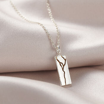 Personalised Silver Kintsugi Tag Necklace, 2 of 12