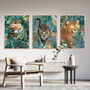 Three Prints Big Cats Jungle Tiger Cheetah Leopard Art, thumbnail 3 of 10