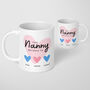 Nan Nanny Gran Personalised Heart Mug Gift Birthday, thumbnail 2 of 5