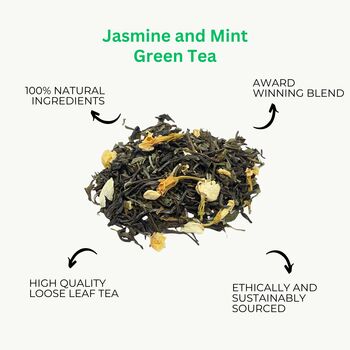 Jasmine And Mint Green Tea Loose Leaf, 2 of 7