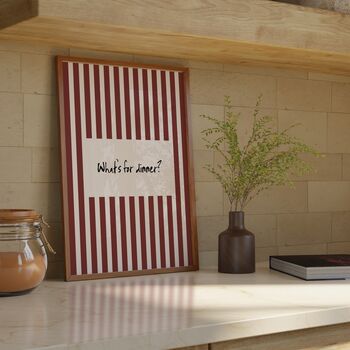 What's For Dinner Funny Kitchen Print, 3 of 7