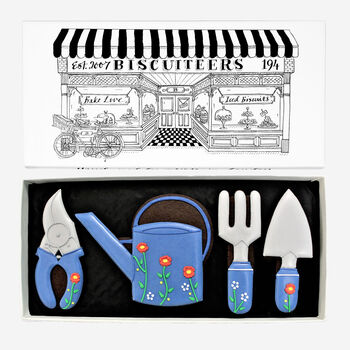 Biscuiteers Hand Iced Garden Tools Letterbox Biscuits, 2 of 3