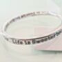 Sweeter Sisters Silver Plated Message Bangle, thumbnail 1 of 3