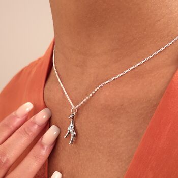 Personalised Sterling Silver Giraffe Necklace, 3 of 10
