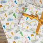 Construction Digger Wrapping Paper With Numbers, thumbnail 3 of 12