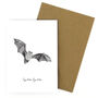 Pipistrelle Bat Print A6 Greetings Card, thumbnail 5 of 8