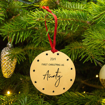 Personalised 'First Christmas As' Christmas Decoration, 7 of 12