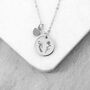 Personalised Birth Flower Heart And Disc Necklace, thumbnail 9 of 12