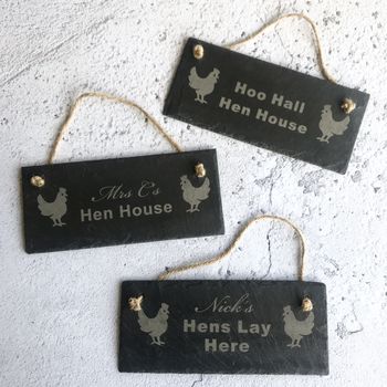 Personalised Hen House Slate Sign, 2 of 4