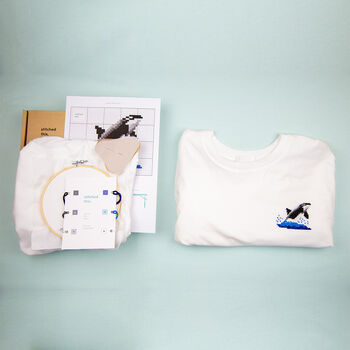 Oscar The Orca T Shirt Cross Stitch Kit, 2 of 7