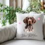 Personalised German Shorthaired Pointer Hearts Cushion Cover, thumbnail 2 of 2