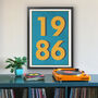 1986 Personalised Year Typography Print, thumbnail 4 of 10
