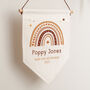 Personalised New Baby Details Rainbow Design Hanging Flag, thumbnail 2 of 2