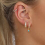 Silver Or Gold Plated Turquoise And Crystal Earrings, thumbnail 2 of 6