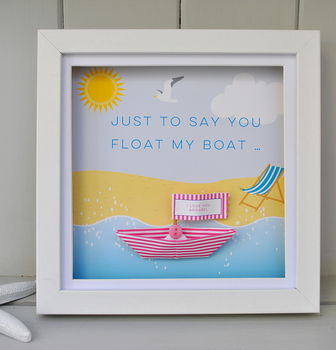 Personalised Paper Boat Picture Frame, 3 of 8