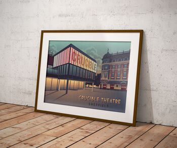 Crucible Theatre Sheffield Travel Poster Art Print, 5 of 8