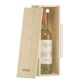 Personalised Robot Fsc Wooden Wine Box, 4 of 6