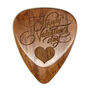'Happy Valentines Day' Almondwood Guitar Pick, thumbnail 1 of 4
