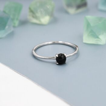 Black Onyx Ring In Sterling Silver, 4 of 12