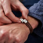 Personalised Eleven Year Anniversary Men's Stainless Steel Bracelet, thumbnail 2 of 7
