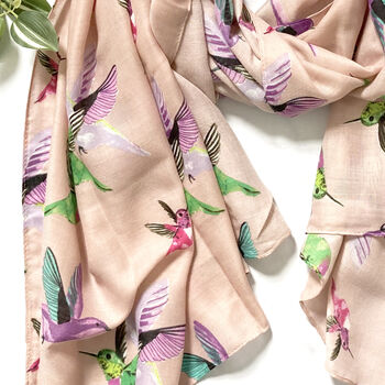 Hummingbird Print Scarf, 2 of 4