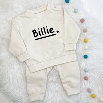 Personalised Name With Star Baby Jogger Set, 3 of 4