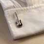 Electric Guitar Silver Cufflinks Gift For Musicians 316 L Stainless Steel Rock Accessory, thumbnail 5 of 6