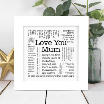 Framed Love You Mum Print With Gift Box, 3 of 8