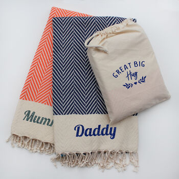 Personalised Cotton Throws, Gift For Mother, 9 of 12