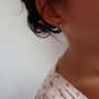 Aalto Textured Gold Plated Hoop Earrings, thumbnail 1 of 3