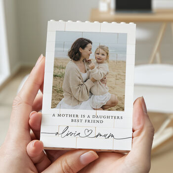 Personalised Mummy And Daughter Photo Block Keepsake, Mother's Day And Birthday Gift For Mum, 5 of 12