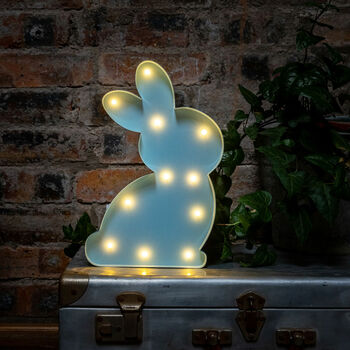 Blue Bunny Rabbit LED Night Light, 6 of 6