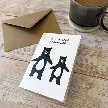 Daddy Bear Dancing, Funny Father's Day A6 Card, 6 of 6