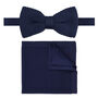 Men's Handmade Knitted Bow Tie In Navy Blue | Perfect Wedding Neck Tie For Groomsmen | Gents Woven Tie, thumbnail 8 of 12