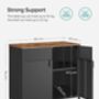 Metal Storage Cabinet With Double Doors And Shelf, thumbnail 11 of 11