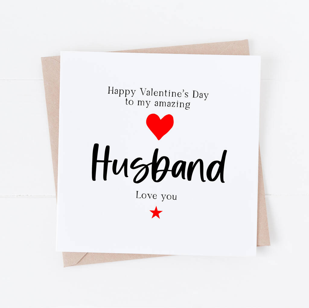 To My Husband Valentine's Day Card By Word Up Creative ...
