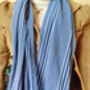 Nepali Cotton Scarf, Blue Stripes, Ethically Handmade, thumbnail 1 of 6
