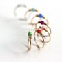 9ct Solid Gold Opal Coil Helix Nose Ring, thumbnail 2 of 4