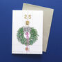 Christmas Wreath 25 Card, thumbnail 1 of 2