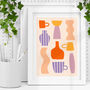 Modern Vibrant Ceramic Collection Graphic Art Print, thumbnail 1 of 4