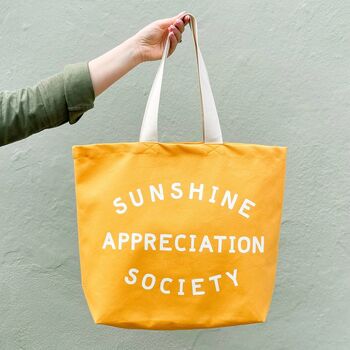 ‘Sunshine Appreciation Society’ Canvas Tote Bag, 2 of 8
