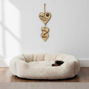 Personalised Dogs Leave Paw Prints Wooden Plaque, 3 of 4