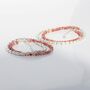 Orange Crackle Agate And Sterling Silver Beaded Necklace Or Double Bracelet, thumbnail 6 of 11