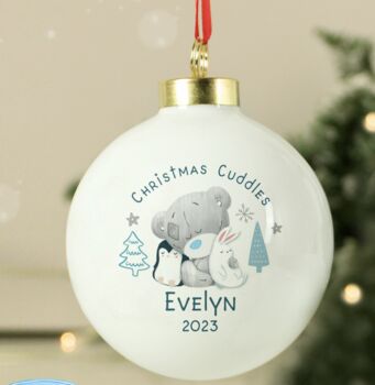 Personalised First Christmas Tiny Tatty Teddy Bauble, 5 of 5