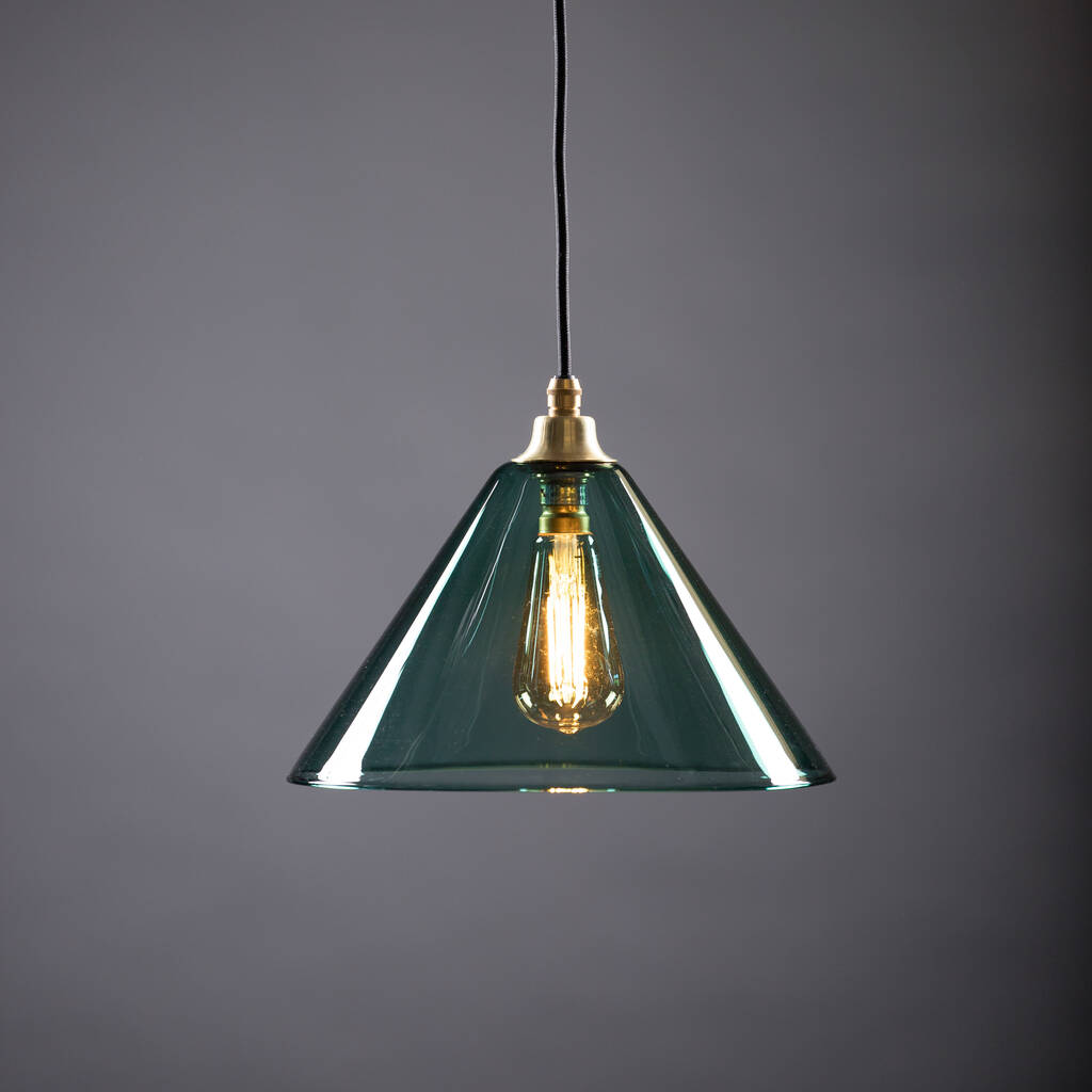 Claude Coloured Glass Coolie Pendant Light By Glow Lighting