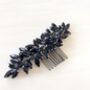 Enya Black Crystal Hair Comb, thumbnail 2 of 5