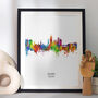 Derby Skyline Portrait Print And Box Canvas, thumbnail 1 of 5
