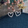 'Little Bit Of Love' Heart Earrings Sterling Silver, thumbnail 5 of 5